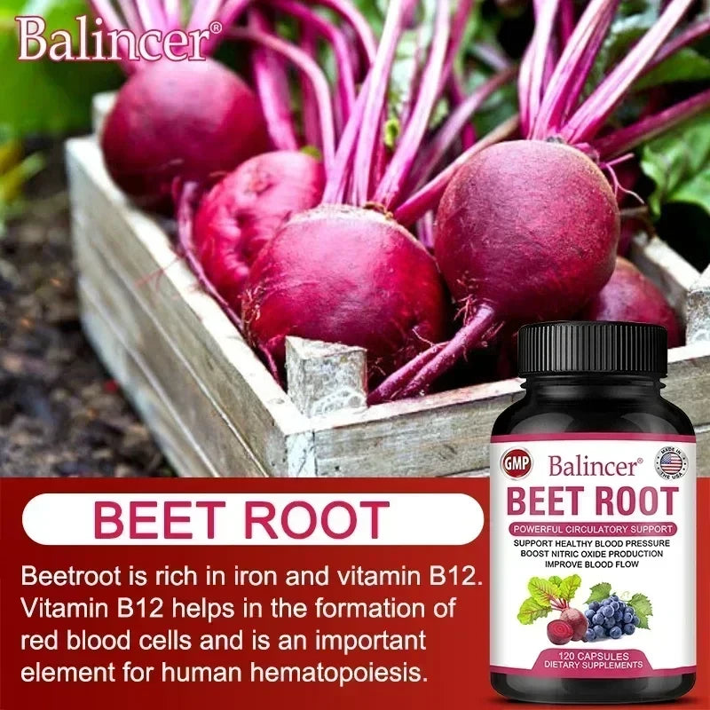 Organic Beetroot Extract Circulation Capsules