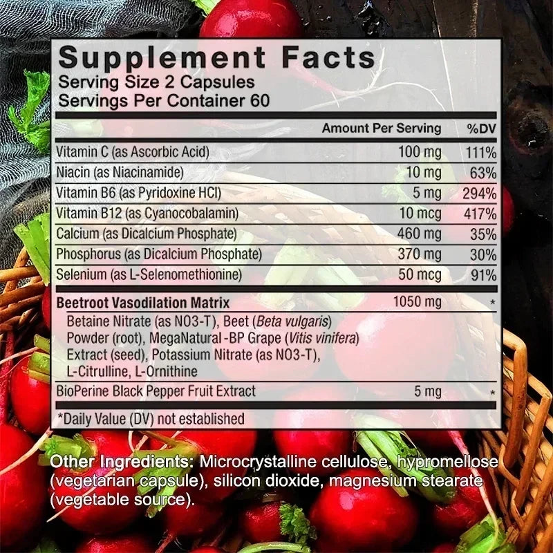 Organic Beetroot Extract Circulation Capsules