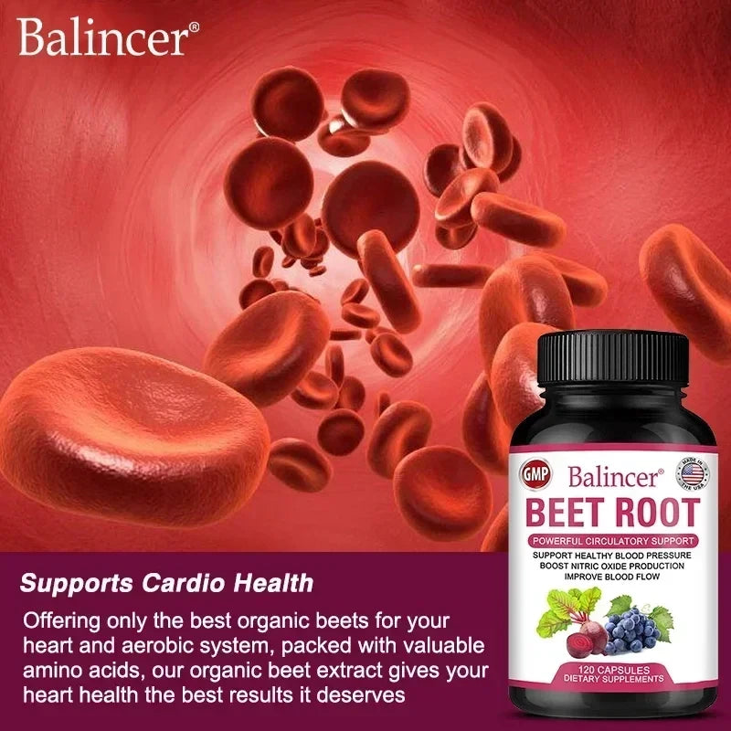 Organic Beetroot Extract Circulation Capsules