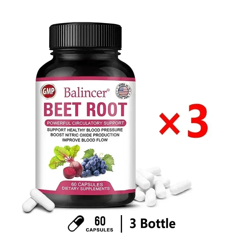 Organic Beetroot Extract Circulation Capsules