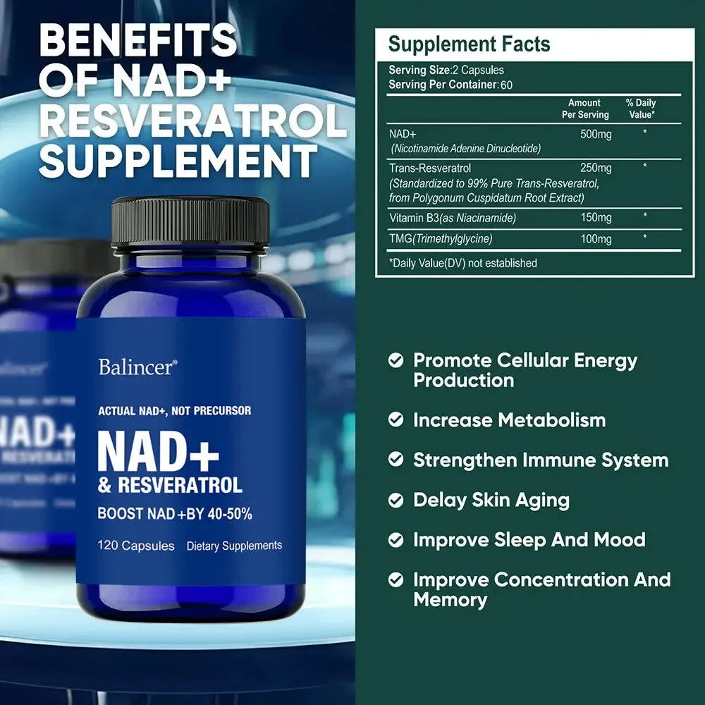 NAD Plus Supplement with Resveratrol