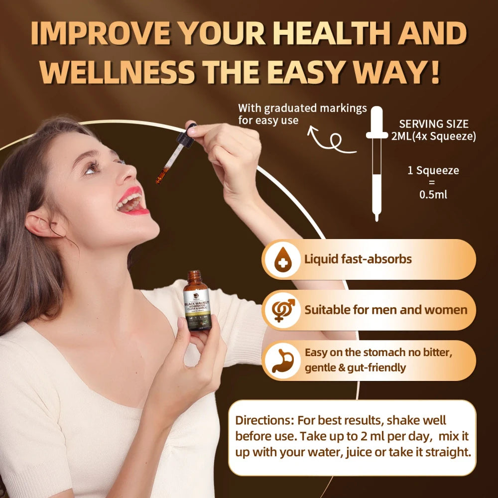 Black Walnut Wormwood Digestive Support Drops